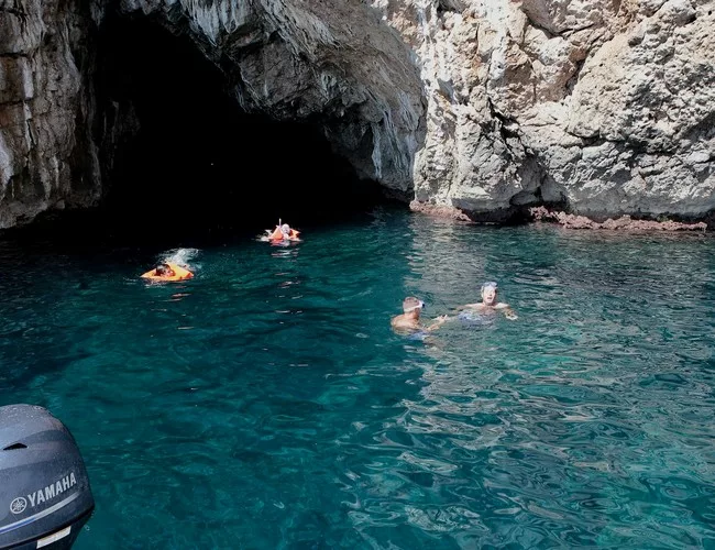 Blue Cave swimming